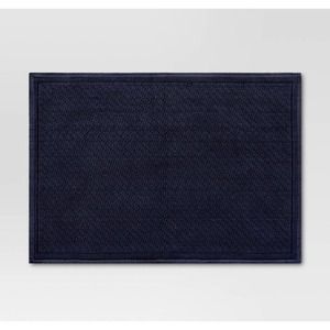 NEW Threshold Performance Solid Cotton Bath Mat 30"x21" - Navy Blue